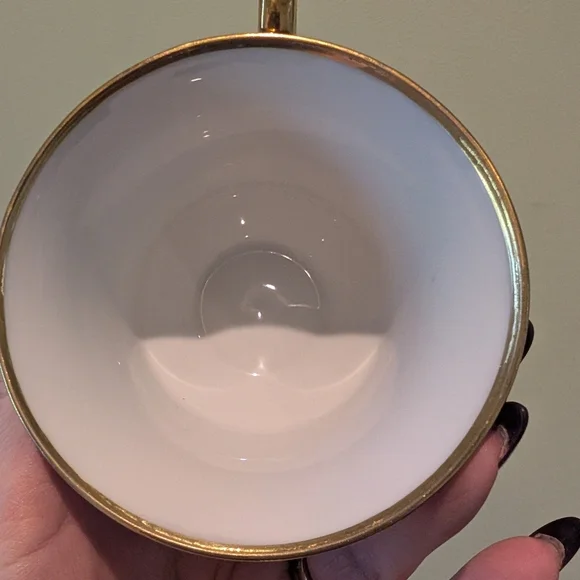 Prince China White and Gold Teacup - Picture 5 of 8